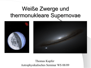 Weiße Zwerge und thermonukleare Supernovea