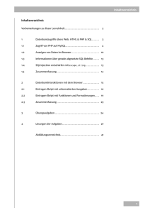 Internettechnologien, LE 3: PHP, SQL und HTML