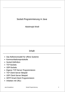 Socket-Programmierung in Java Inhalt - Android