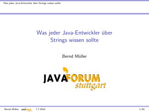 Was jeder Java-Entwickler über Strings wissen sollte