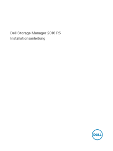 Dell Storage Manager 2016 R2 Installationsanleitung