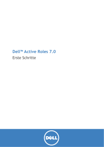 Active Roles 7.0 Erste Schritte
