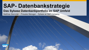 Sybase Datenbankportfolio im SAP-Umfeld