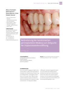 Verbreiterung der keratinisierten periimplantären Mukosa zum