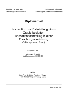 Diplomarbeit Konzeption und Entwicklung eines Oracle