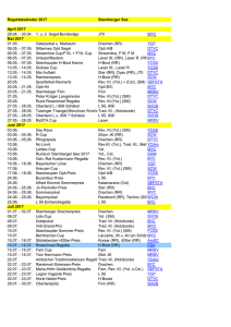 Regattakalender 2017 Starnberger See 28.04.