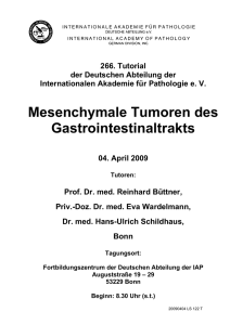 Mesenchymale Tumoren des Gastrointestinaltrakts