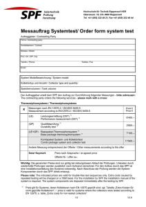 Messauftrag Systemtest/ Order form system test