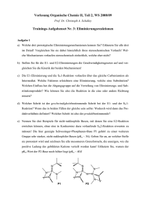 Vorlesung Organische Chemie II, Teil 2, WS 2008/09 Trainings