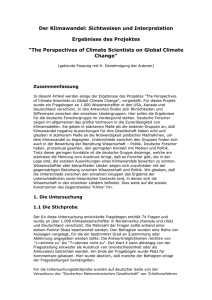 Wahrnehmung des Klimawandel - Deutsche Meteorologische
