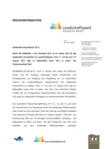 presseinformation - Landschaftspark Duisburg-Nord