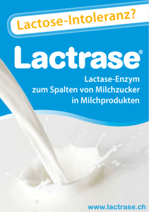 Lactase-Enzym zum Spalten von Milchzucker in