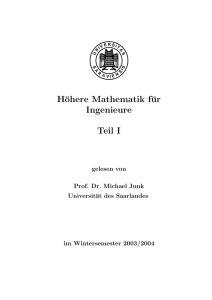 Skript zur höheren Mathematik - Leibniz Universität Hannover