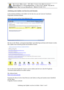 Anleitung zum Update von Java in Arbeit - von Ihrem Pc