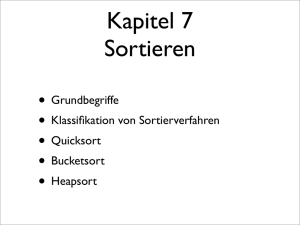 Kapitel 7 Sortieren