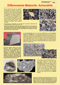 Differenzierte Meteorite: Achondrite