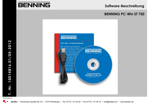 Beschreibung | BENNING PC-Win ST 750 Software