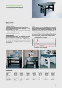Schwingungsisolierte Tische - Bilz Vibration Technology AG