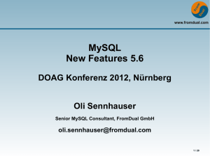 MySQL New Features 5.6