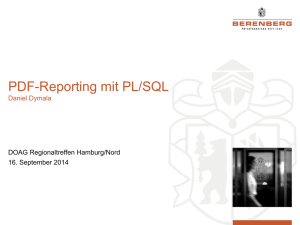 Das PDF-Reporting Tool PL/PDF