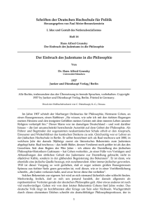 Der Einbruch des Judentums in die Philosophie