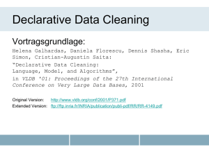 Declarative Data Cleaning