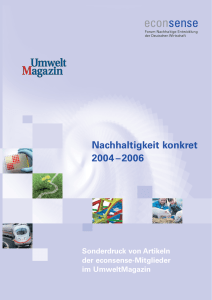 Nachhaltigkeit konkret 2004–2006