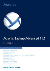 Acronis Backup Advanced 11.7