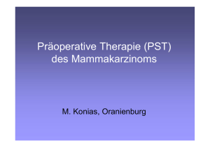 Präoperative Therapie (PST) des Mammakarzinoms