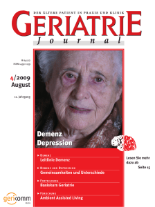 Demenz Depression Demenz Depression