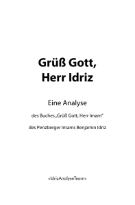 Grüß Gott, Herr Idriz - BÜRGERBEWEGUNG PAX EUROPA eV