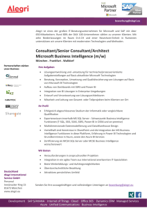 (Senior) Consultant Microsoft Business Intelligence