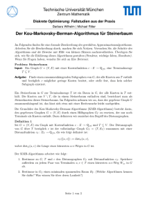 KMB-Algorithmus für Steinerbaum - TUM - Zentrum Mathematik