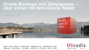 Oracle Backups und Tablespaces – aber sicher mit dem Oracle Wallet