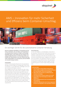 AMS – Innovation für mehr Sicherheit und Effizienz beim