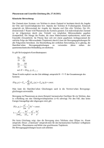 Phasenraum und Liouville-Gleichung (Do, 27.10.2011) Klassische