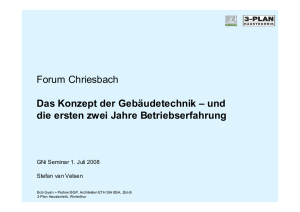 Forum Chriesbach Das Konzept der Gebäudetechnik – und die