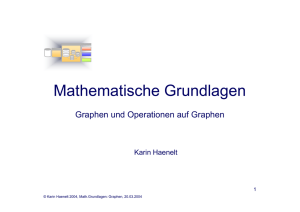 Mathematische Grundlagen. Graphen und Operationen auf Graphen