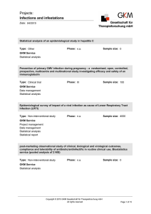 Infections and infestations Projects