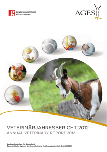 VETERINÄRJAHRESBERICHT 2012