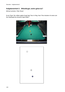Aufgabeneinheit 2: Billardkugel, wohin gehst du?