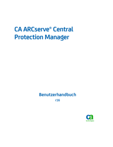 CA ARCserve Central Protection Manager