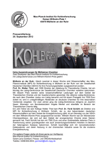 Max-Planck-Institut für Kohlenforschung Kaiser-Wilhelm