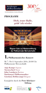 PROGRAMM Dich, teure Halle, grüß` ich wieder