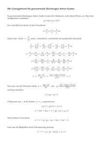 Die Herleitung der Lösungsformel für Gleichungen dritten Grades