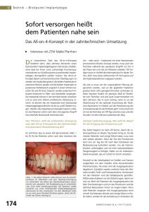 Sofort versorgen heißt dem Patienten nahe sein