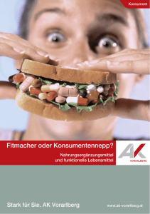 Fitmacher oder Konsumentennepp? - AK Vorarlberg