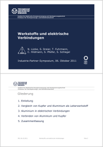 Werkstoffe und elektrische Verbindungen