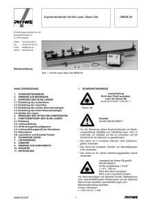 08656.93 Experimentierset He-Ne-Laser, Basic Set