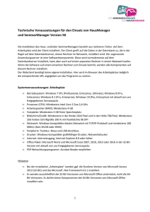 Anforderungen an Arbeitsplätze und Server als - Computer-LAN